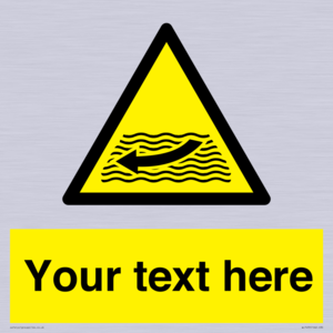 Custom Warning strong river flows